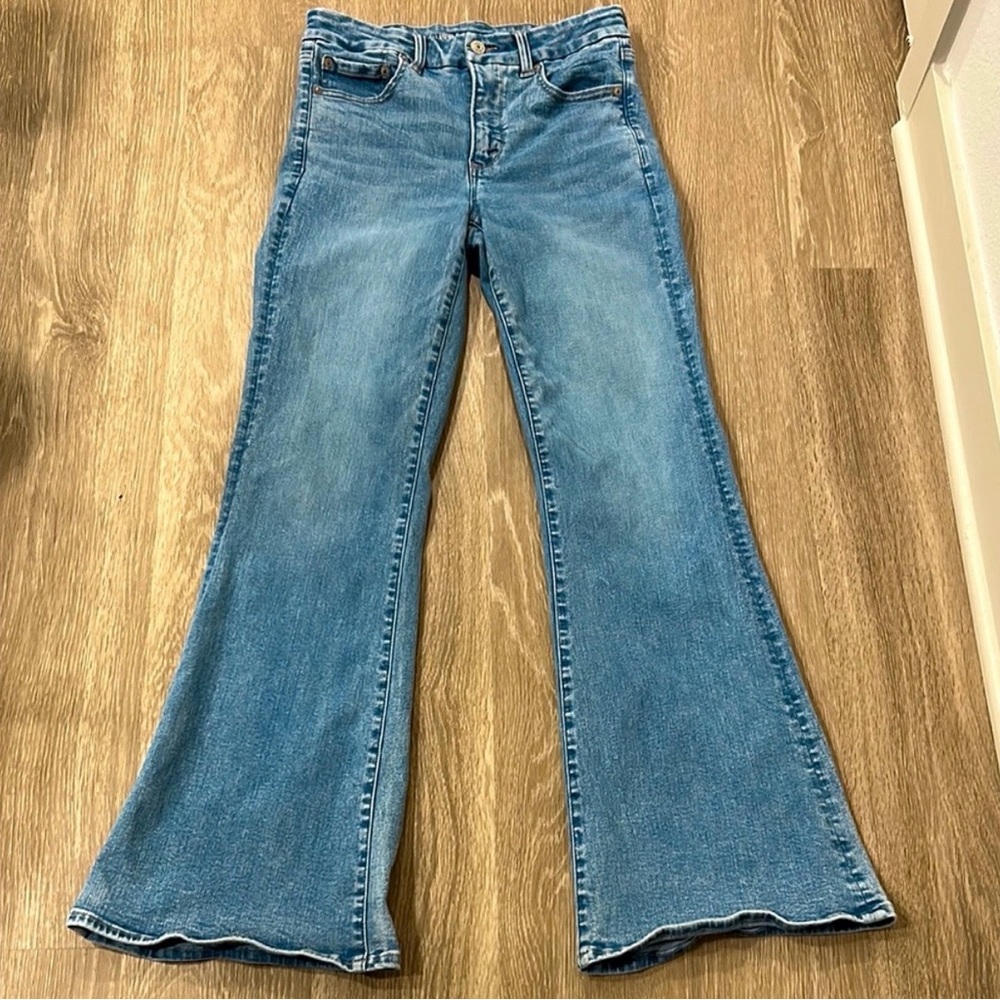 Like New 💙American Eagle Super High-Rise Flare 👖Wide Leg Jeans💙Size 6